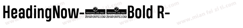 HeadingNow-66Bold R字体转换
